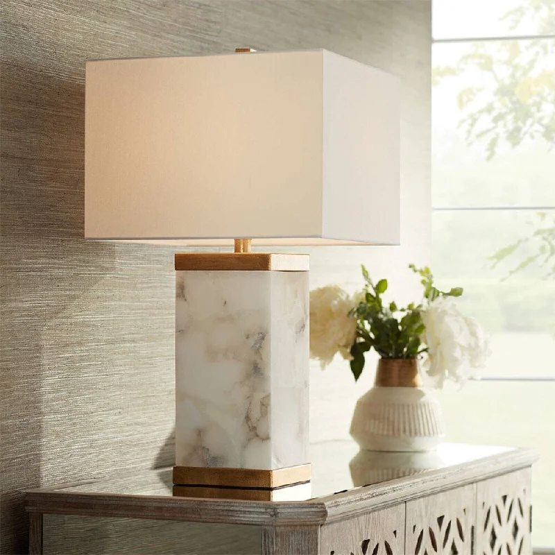 art deco table lamps with geometric shapes for a retro touchart deco table lamps with geometric shapes for a retro touchModern Table Lamp 24 3/4" High White Gray Alabaster Nightlight - 14" x 24"