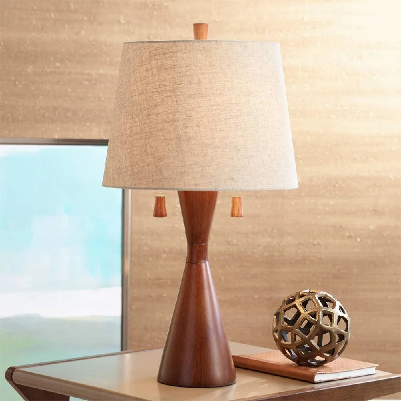 metal table lamps with a matte black finish for a sleek appearancemetal table lamps with a matte black finish for a sleek appearanceModern Table Lamp 28 3/4" Tall Brown Wood for Bedroom Living Room - 15" x 28"