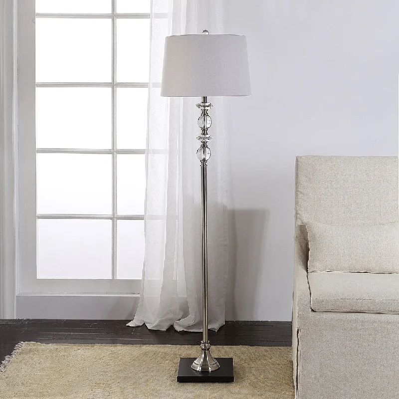 coastal style table lamps with nautical elements for beach housescoastal style table lamps with nautical elements for beach housesNickel Floor Lamp Brushed Nickel Body Sitting On A Dark Gun Metal Base - Exact Size