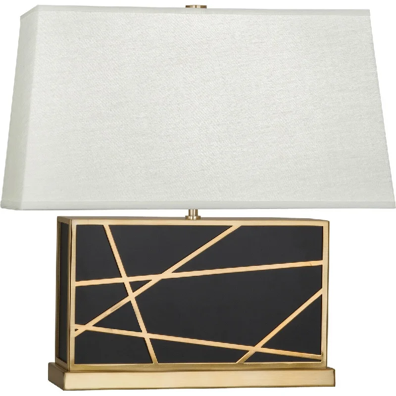 bohemian table lamps with colorful patterns for eclectic bedroomsbohemian table lamps with colorful patterns for eclectic bedroomsRobert Abbey 532W One Light Table Lamp Michael Berman Bond Deep Patina Bronze w/ Modern Brass - One Size
