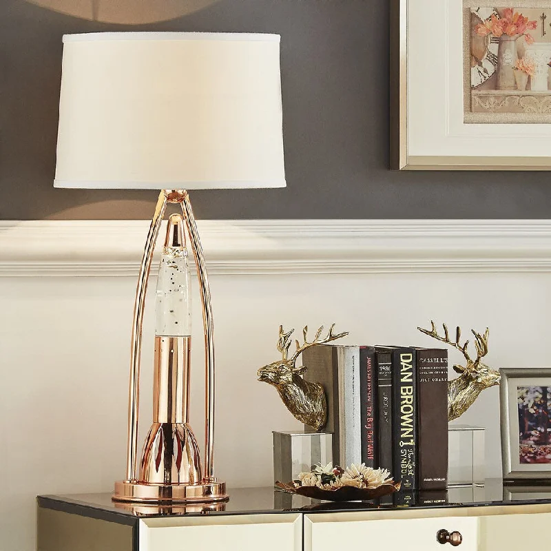 modern minimalist table lamps for contemporary living roomsmodern minimalist table lamps for contemporary living roomsRoxie Sparkling Copper Finish Table Lamp by iNSPIRE Q Bold