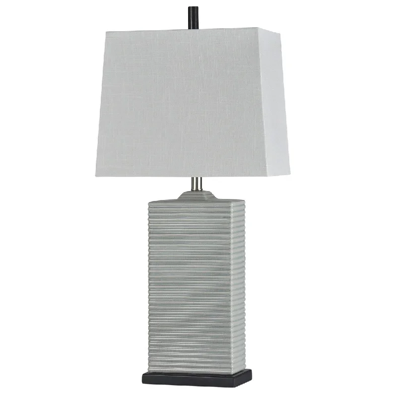 fabric table lamps with a linen shade for a relaxed and breathable lookfabric table lamps with a linen shade for a relaxed and breathable lookStyleCraft Seger Grey Table Lamp - White Shade