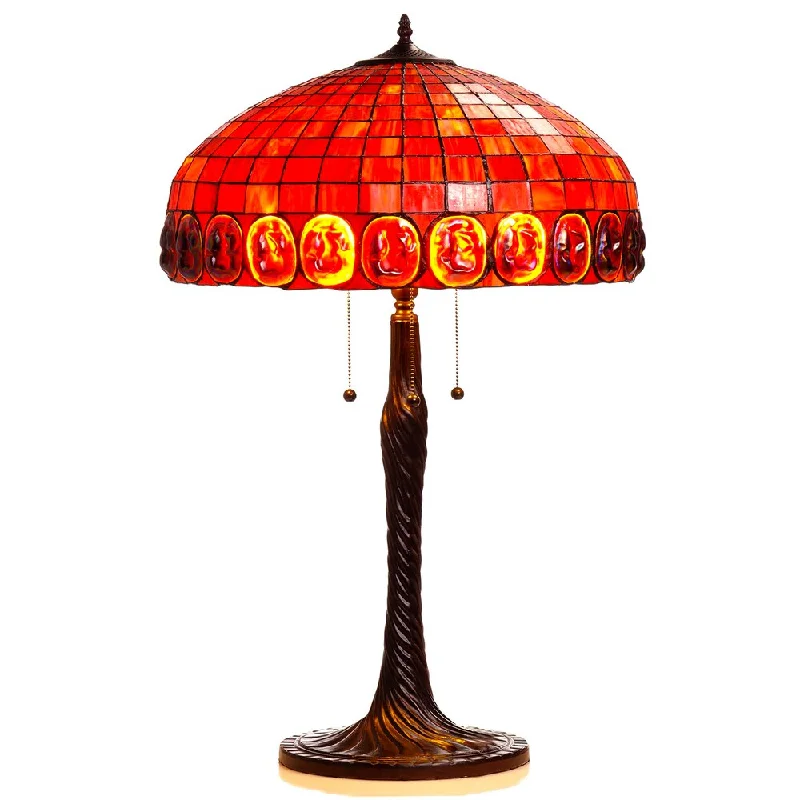 ceramic table lamps with hand painted designs for an artistic touchceramic table lamps with hand painted designs for an artistic touchTiffany-style 2-light Bronze Table lamp