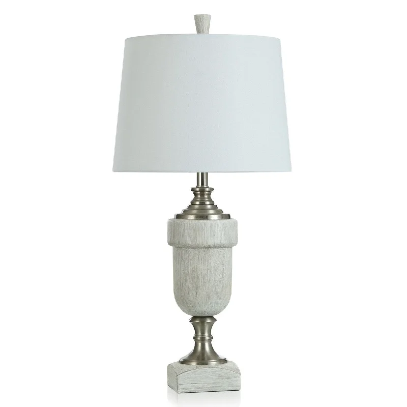 victorian style table lamps with ornate details for traditional homesvictorian style table lamps with ornate details for traditional homesTraditional Trophy Table Lamp with Brushed Steel - Prussia White - 6"D x 6"W x 31"H - 6"D x 6"W x 31"H
